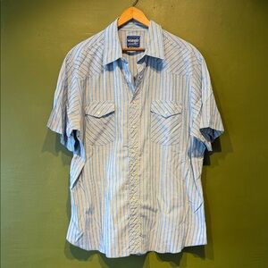 Vintage Wrangler Men's Multicolor Striped Pearl Snap Button Down Shirt